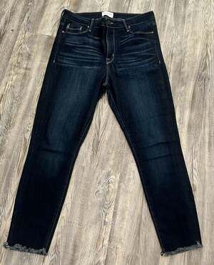 Parker Smith Women's Skinny Jeans Dark Wash Raw Hem Size 14